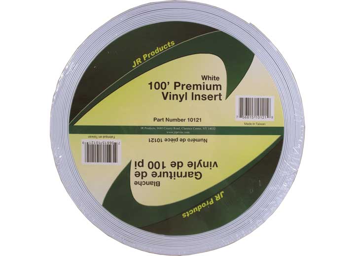 JR Products 100FT PREMIUM VINYL INSERT, WHITE