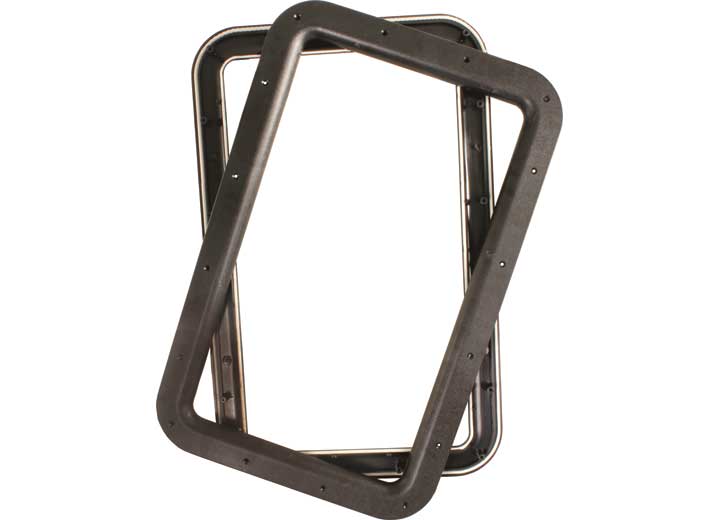 JR Products RV DELUXE ENTRY DOOR WINDOW FRAME, BLACK