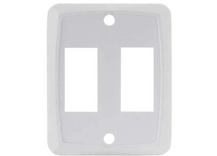 JR Products DOUBLE FACE PLATE, WHITE