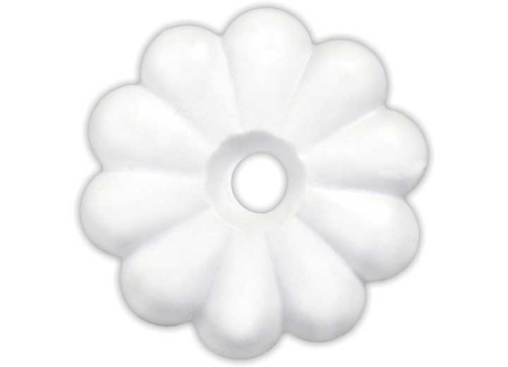 JR Products PLASTIC ROSETTES, WHITE 14/PKG