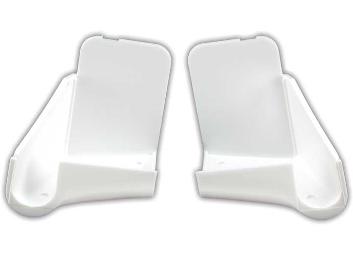 JR Products RAIN GUTTER SPOUTS, POLAR WHITE