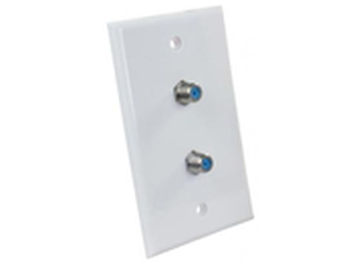 JR Products WALL PLATE, DUAL, HD/SAT/CATV