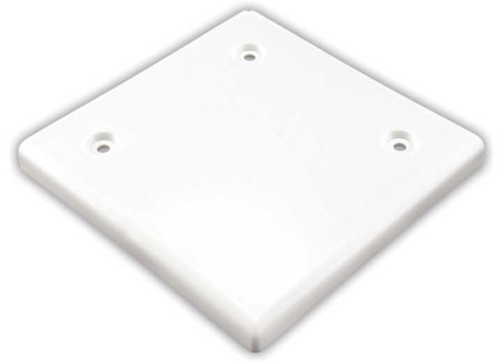 JR Products 4-3/4IN SQUARE SLIDE-OUT CAP, POLAR WHITE