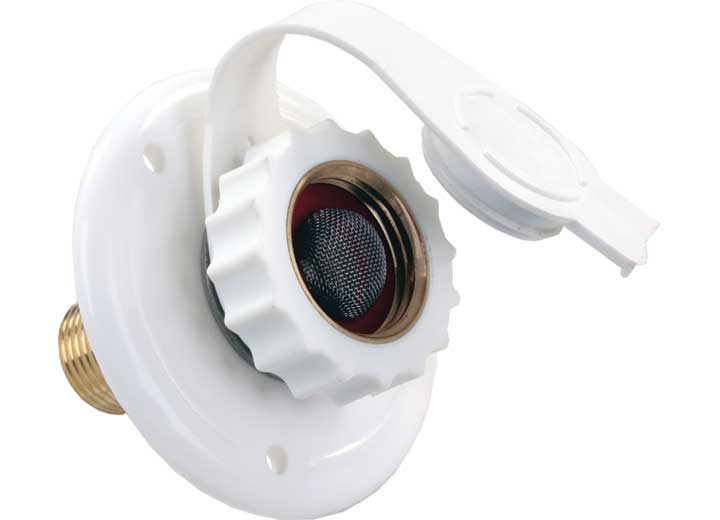 JR Products CITY WATER FLANGE, PLASTIC, WHITE, MPT