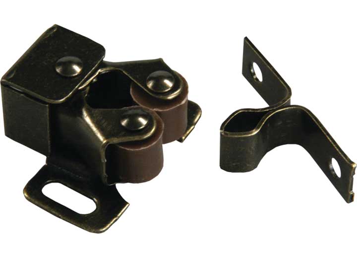 JR Products DOUBLE ROLLER CABINET CATCH W/PRONG