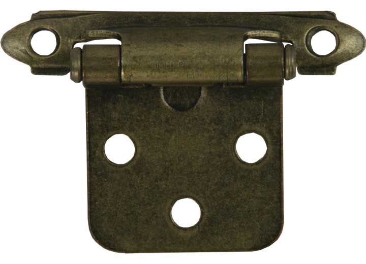 JR Products (DPN) SELF-CLOSING FLUSH MOUNT HINGE, ANTIQUE BRASS
