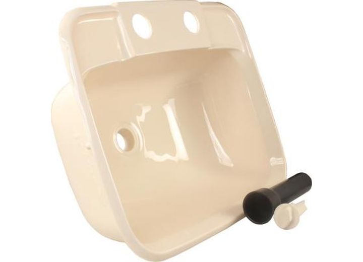 JR Products MOLDED LAVATORY SINK, PARCHMENT