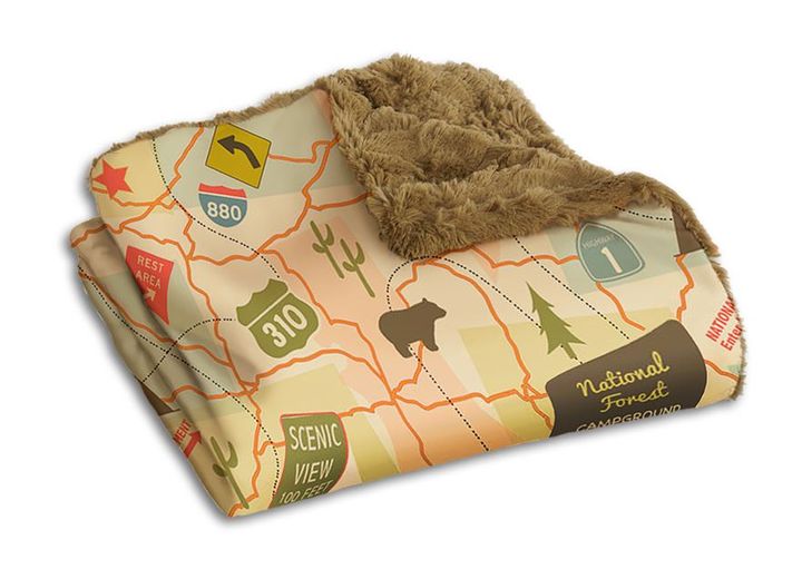 JR Products THE THROW - TRAVEL MAP