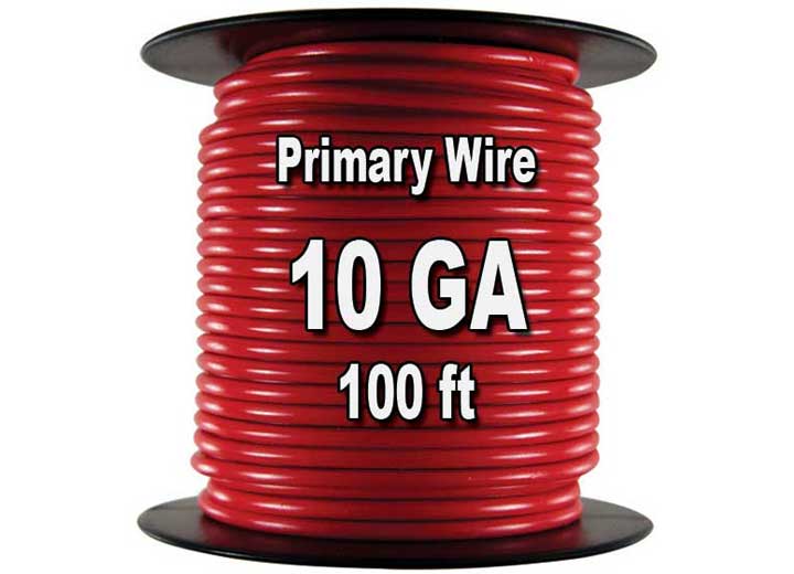 J T & T Products PRIMARY WIRE - RATED 80 DEGREES C 10 AWG, BLACK 100 FT.