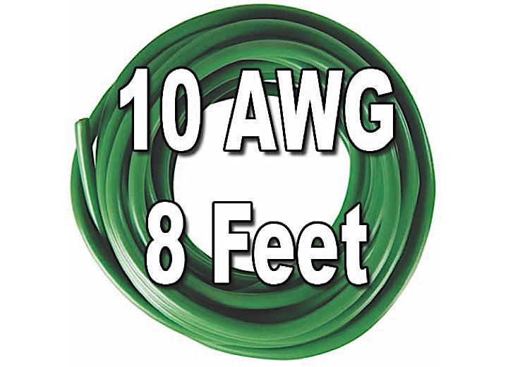 J T & T Products PRIMARY WIRE - RATED 80 DEGREES C 10 AWG, GREEN 8 FT