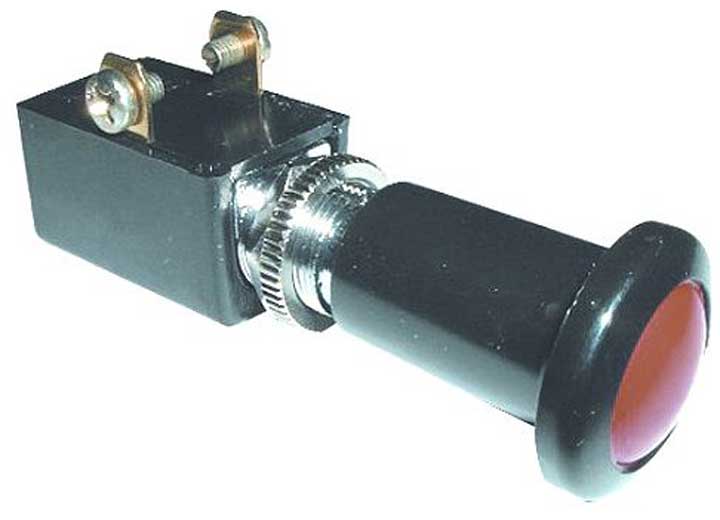 J T & T Products RED ILLUM PUSH-PULL SWITCH 15A 12V S.P.S.T. 1 PC