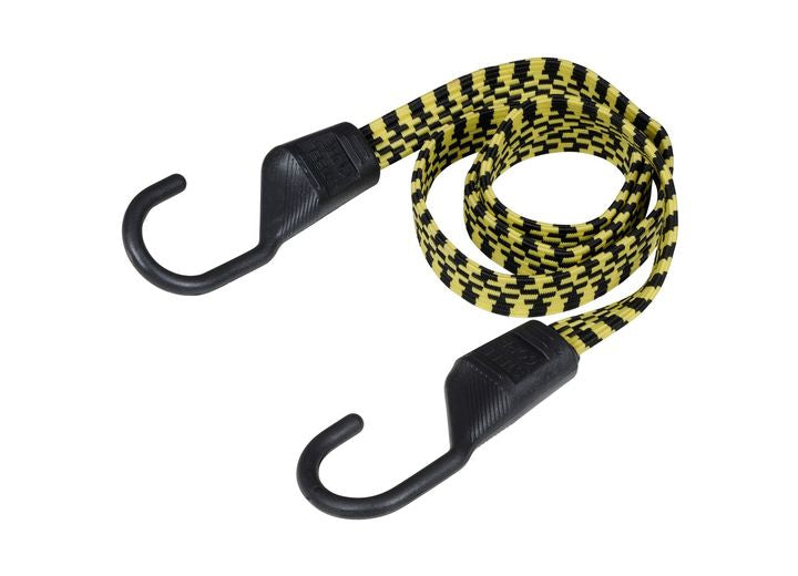 Keeper 48IN FLAT BUNGEE CORD,ULTRA, BLACK/YELLOW, CLAMSHELL