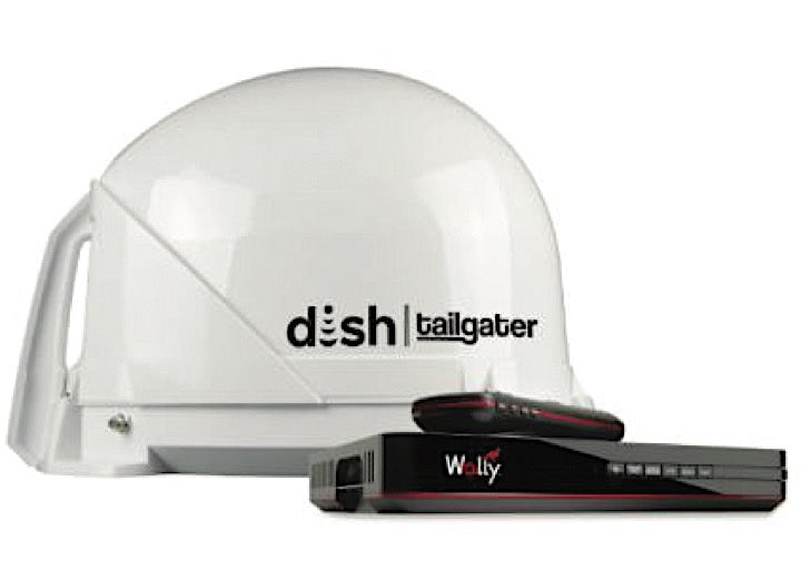 King PORTABLE SATELLITE TV ANTENNA BUNDLE W/WALLY