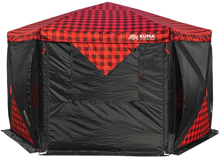 KUMA Outdoor Gear Bear Den Deluxe Gazebo – Red/Black
