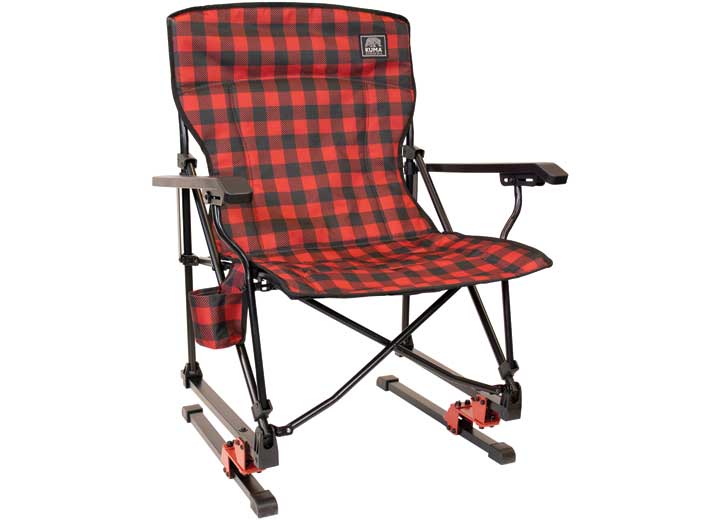 KUMA Outdoor Gear Quad Fold Spring Bear Camping Chair – Red/Black Plaid