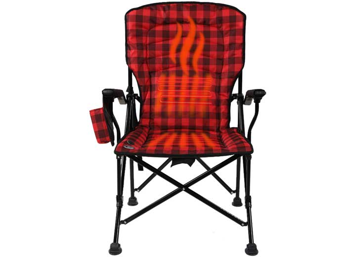 KUMA Outdoor Gear Switchback Heated Camping Chair – Red/Black Plaid