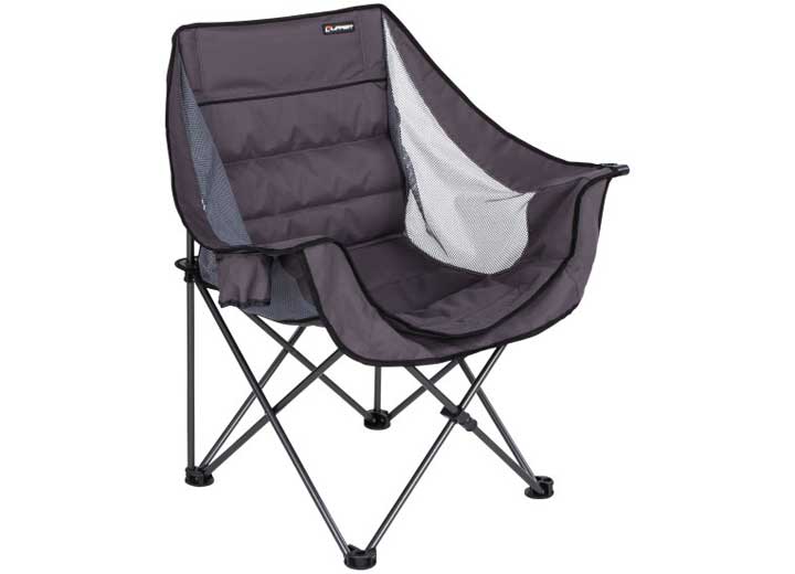 LIPPERT CAMPFIRE FOLDING CAMPING CHAIR, DARK GREY