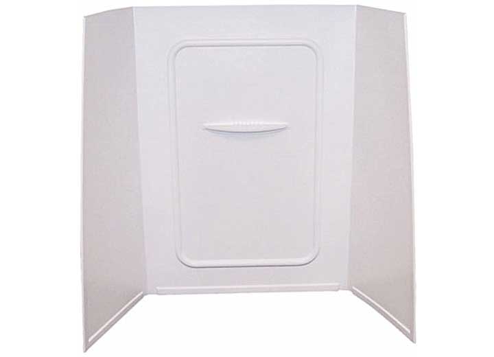 Lippert Bath Surround - 24"D x 36"W x 56"H, White, Picture Frame