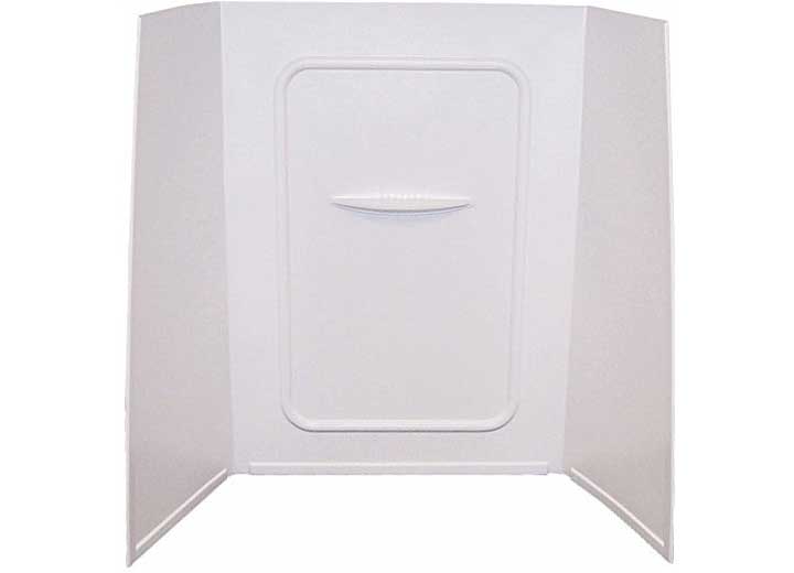 Lippert Bath/Shower Surround - 24"D x 36"W x 62"H, White, Picture Frame