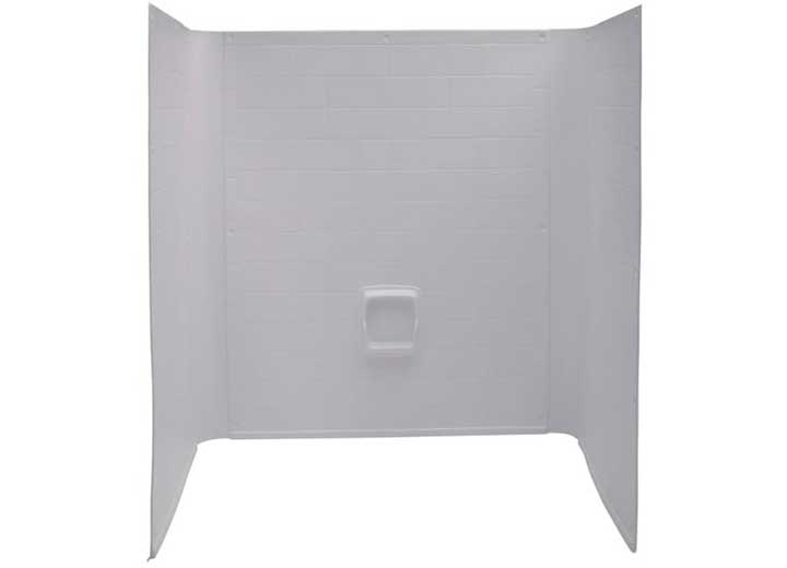 Lippert Shower Surround - 24"D x 46"W x 62"H, White, Tile