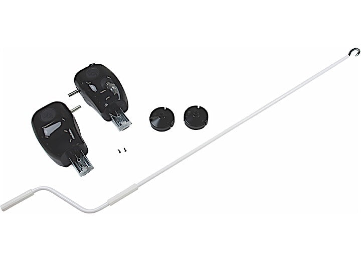 Lippert PULL STYLE MANUAL TO CRANK STYLE MANUAL UPGRADE KIT, BLACK