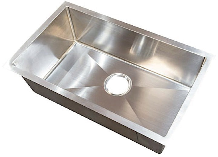 Lippert 25X15X7 SINGLE BOWL SINK; R10 CORNERS; STAINLESS STEEL 304