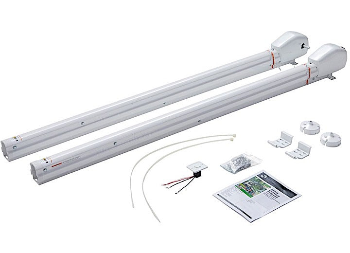 Lippert UNIVERSAL AWNING HARDWARE - SOLERA POWER 12V 69 INCH - INFINITE - AM KIT - WHITE