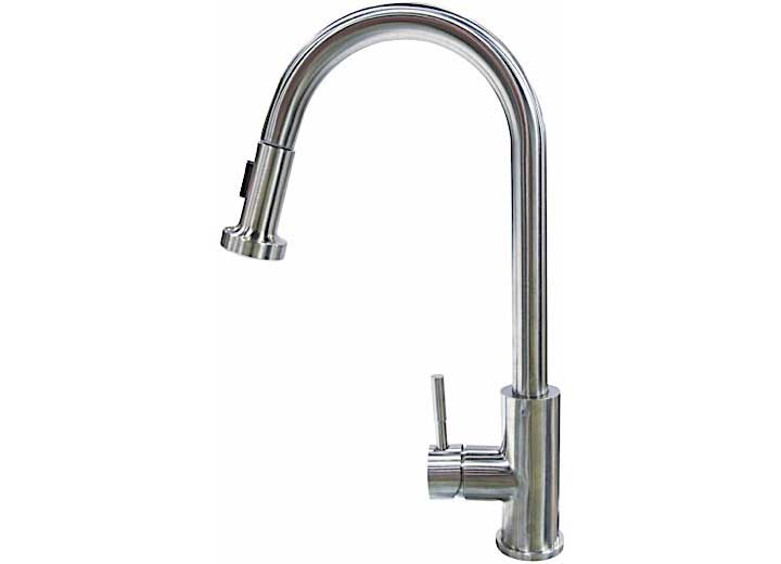 Lippert STAINLESS STEEL PULL DOWN SPRAYER FAUCET; SINGLE HOLE
