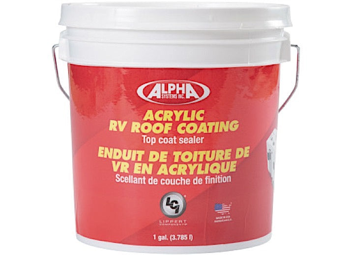 Lippert 4034 WATER BASED ACRYLIC ELASTOMERIC RV ROOF TOP COAT (1 GALLON)