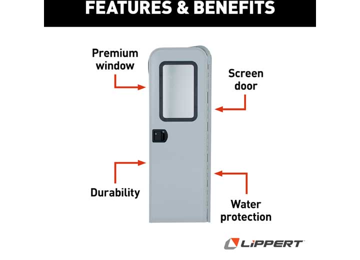Lippert 24IN X 72IN RH RADIUS MOTORIZED ENTRY DOOR