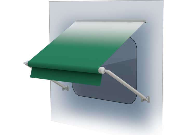 Lippert 36IN STANDARD WINDOW AWNING ROLLER, GREEN FADE, WHITE WG