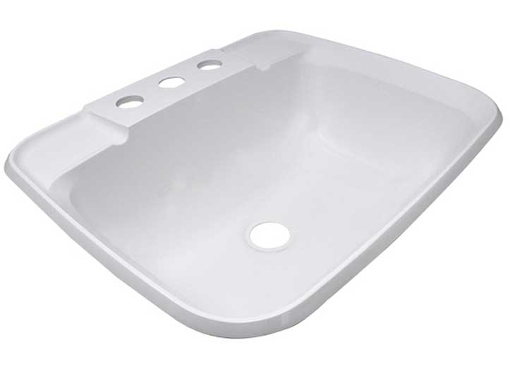 Lasalle Bristol SINK 14-3/4X12-1/4 WHITE ABS LAVATORY W/STOPPER