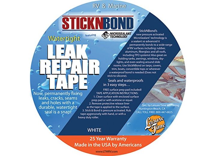 Leisure Time Marketing STICKNBOND WHITE 4IN X 60IN REPAIR KIT
