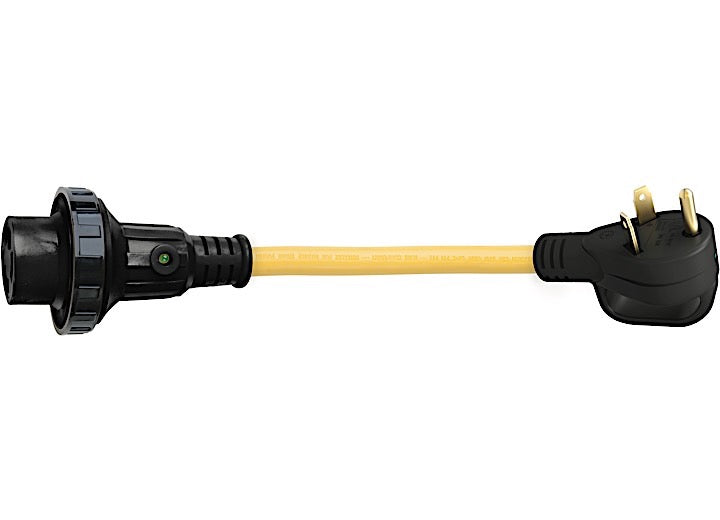 Park Power 30A MALE-30A FEMALE DETACH ADAPT CORD W/HDL, 12IN