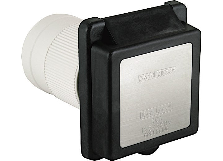 Park Power 50A 125/250V STANDARD RV POWER INLET, BLACK