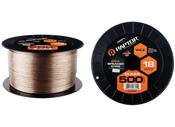 Metra Electronics/Heise SPEAKER WIRE 18GA CLEAR 500FT - VICE SERIES