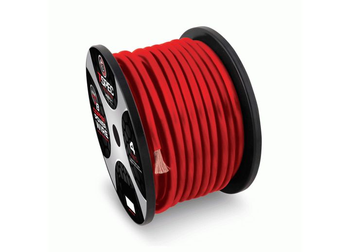 Metra Electronics/Heise 8 AWG 250FT MATTE RED OFC POWER WIRE - V12 SERIES