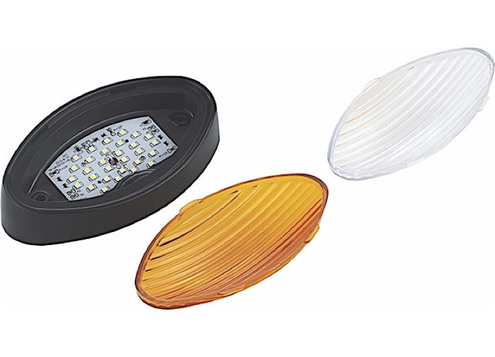 MG Innovative BLACK LED OVAL LIGHT 110-170LUM