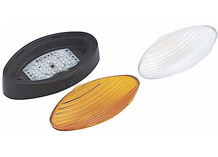 MG Innovative BLACK LED OVAL LIGHT 170LUM ON/OFF