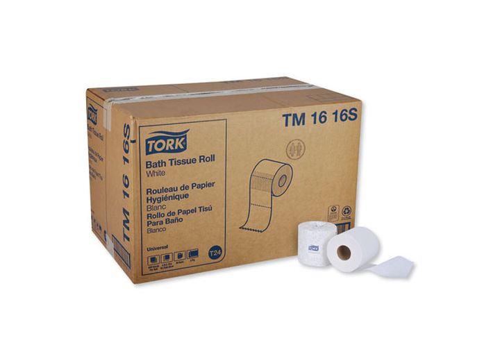 Meyer Shop Supplies TORK UNIVERSAL BATH TISSUE ROLL, EMBOSSED, 2-PLY, 500 SHEETS/ROLL, 96 ROLLS/CS