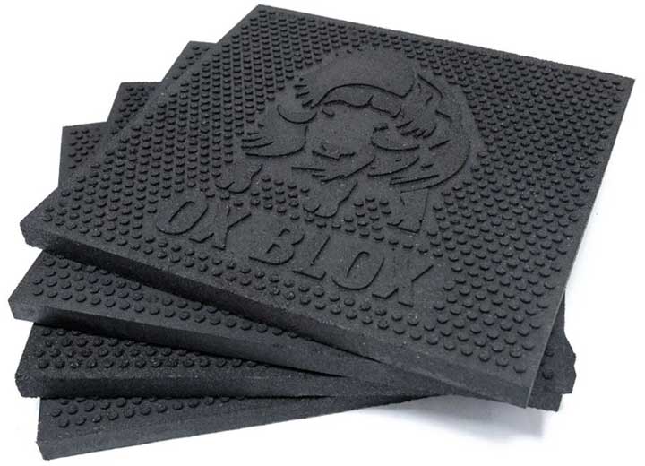 OX BLOX 4-PACK 3/4 THICK RUBBER LEVELING PAD (12X12X3/4)