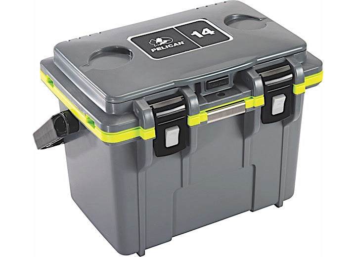 Pelican 14-Quart Personal Cooler - Dark Gray/Green
