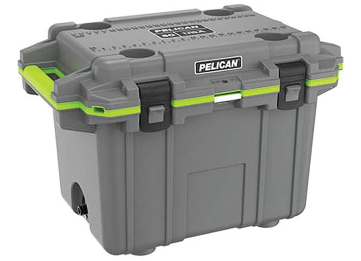 Pelican 50-Quart Elite Cooler - Dark Gray/Green
