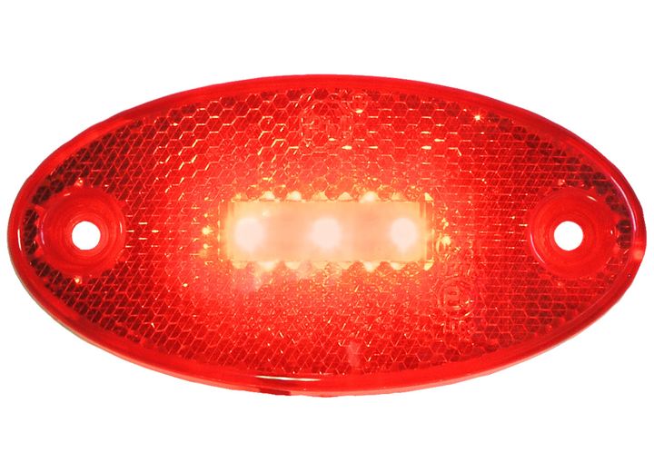 Peterson Manufacturing 1200 LED ECE Compliant Oval Light w/Reflex - Red Rear Outline Marker
