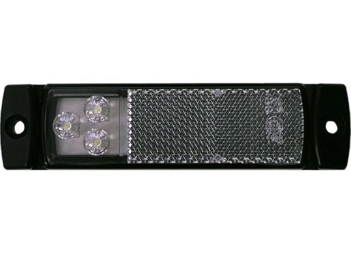 Peterson Manufacturing 1203 LED ECE Light w/IntegralReflex - White FrontOutlineMarker w/StrippedLeads