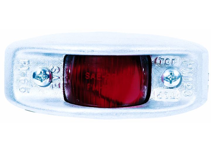 Peterson Manufacturing 122 - Red Cast Aluminum PC-Rated Clearance & Side Marker Light (Poly Pack)