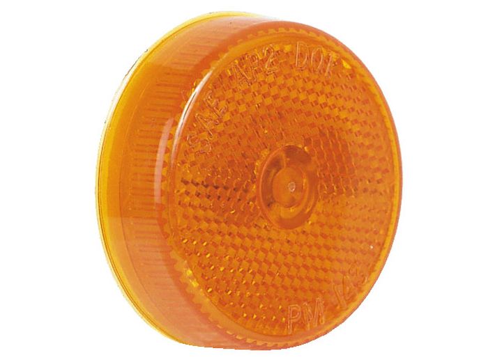 Peterson Manufacturing 143 - Amber 2.5" Clearance/Side Marker Light w/Reflex (Poly Pack)