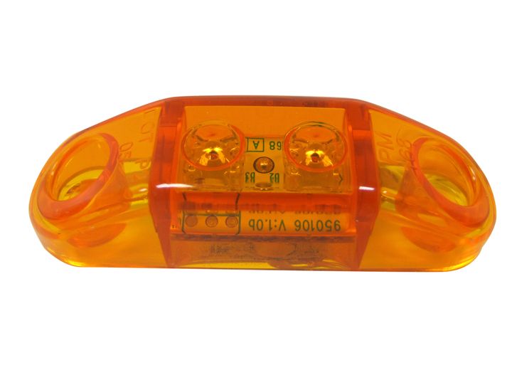 Peterson Manufacturing 4484 LED - AmberMiniClearance/SideMarkerLight w/two .180 Bullets,9.5"LeadWires