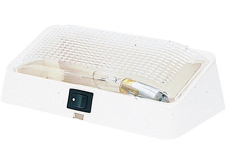 Peterson Manufacturing 385 Rectangular Porch/Utility Light - Colonial w/Switch, Clear Lens