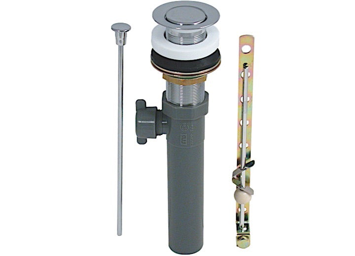 Valterra Products LLC POP UP WITH OVERFLOW, METAL/PLASTIC, CHROME